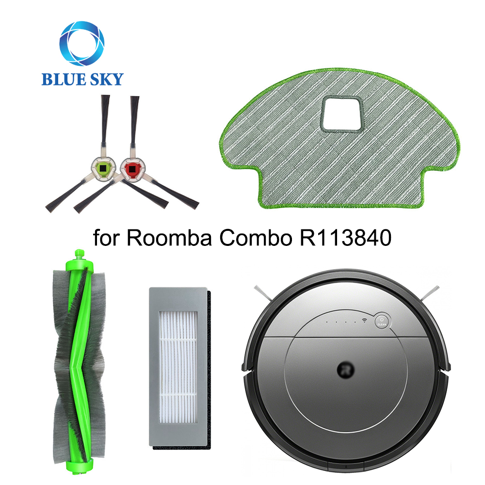 ロボット掃除機メインサイドブラシ Hepa フィルターモップクロススペアパーツ iRobot Roomba Combo 113 R113840 スイーパーアクセサリー