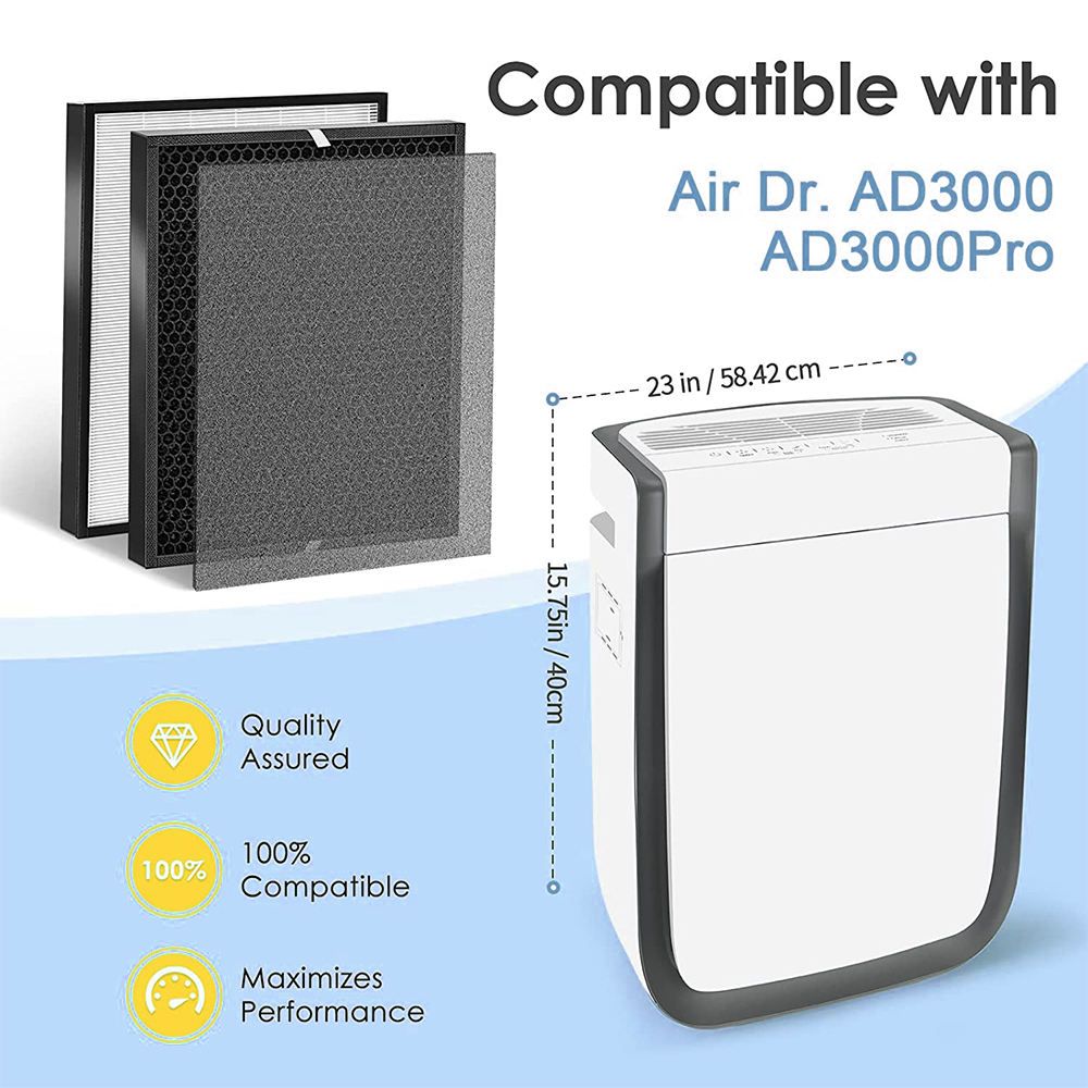 AD3000 AirDoctor 空気清浄機用交換フィルターセット AD3000 AD3000M Air Doctor 空気清浄機部品 ADF3001 ADF3002