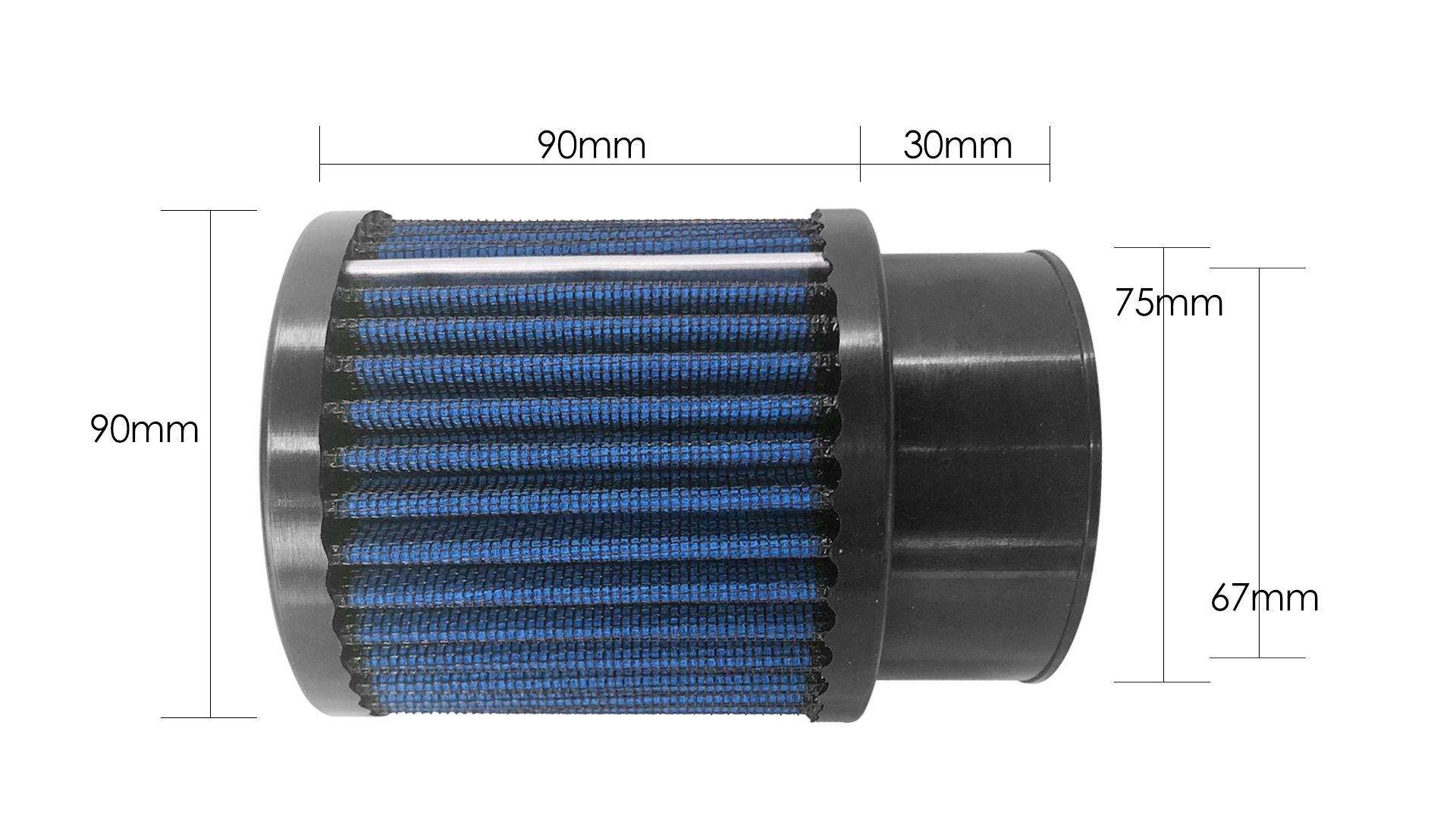 ユニバーサル高性能 2.6 インチ 67 mm 車の吸気フィルターの交換